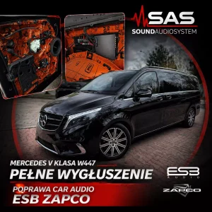 Read more about the article Mercedes V Klasa W447 – wygłuszenie Bitmat i car audio