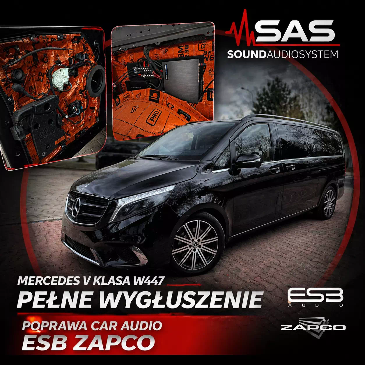 You are currently viewing Mercedes V Klasa W447 – wygłuszenie Bitmat i car audio